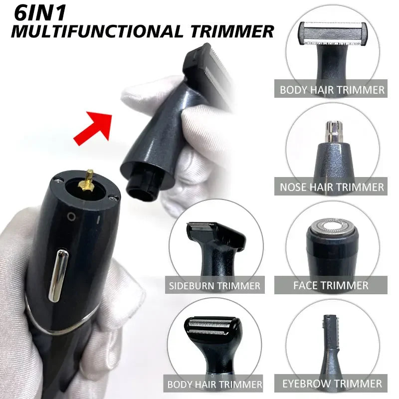 6 in 1 Female Electric Epilator Women Body Face Multifunctional Shaving Man Intimate Area Precision Shaver Face Beard Trimmer